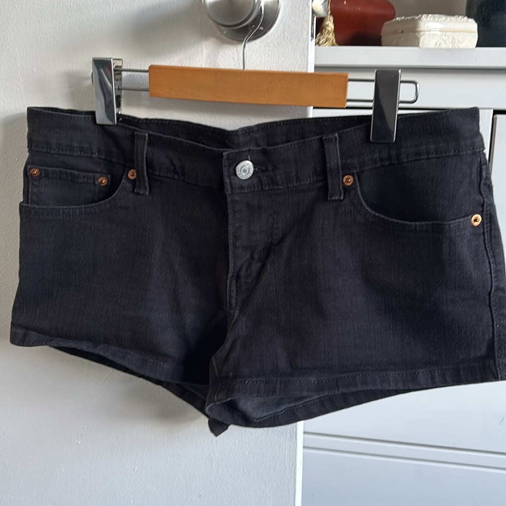 Levi's Black Jean Shorts Classic Cut-Off Style